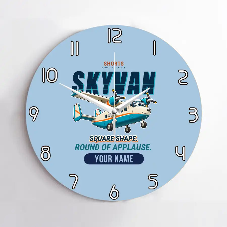 Short SC.7 Skyvan Series 3 - Cartoon + Name - No Frame - Light Blue