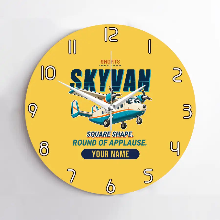 Short SC.7 Skyvan Series 3 - Cartoon + Name - No Frame - Yellow