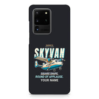 Thumbnail for Short SC.7 Skyvan Series 3 - Cartoon + Name - Samsung Case - Black