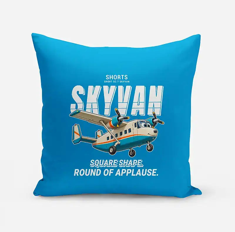 Short SC.7 Skyvan Series 3 - Cartoon - Pillow - Turquoise