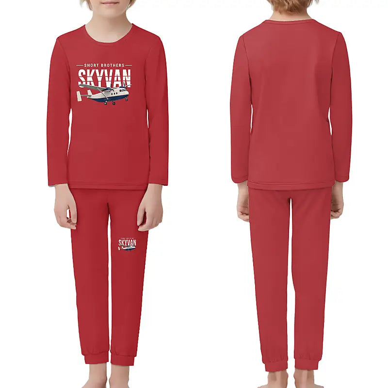 Short SC.7 Skyvan Series 3 - Children Pajamas - Original Chest - Red