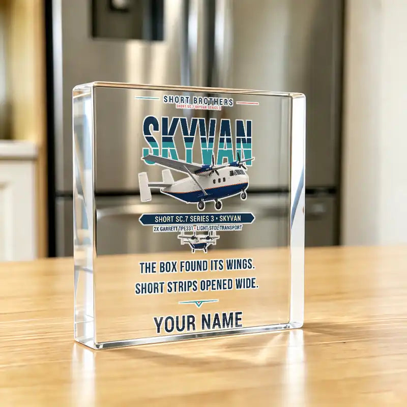 Short SC.7 Skyvan Series 3 - Crystal Ornament - Original + Name - Kitchen