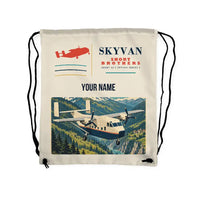 Thumbnail for Short SC.7 Skyvan Series 3 - Drawstring Bag - Classic + Name - Beige