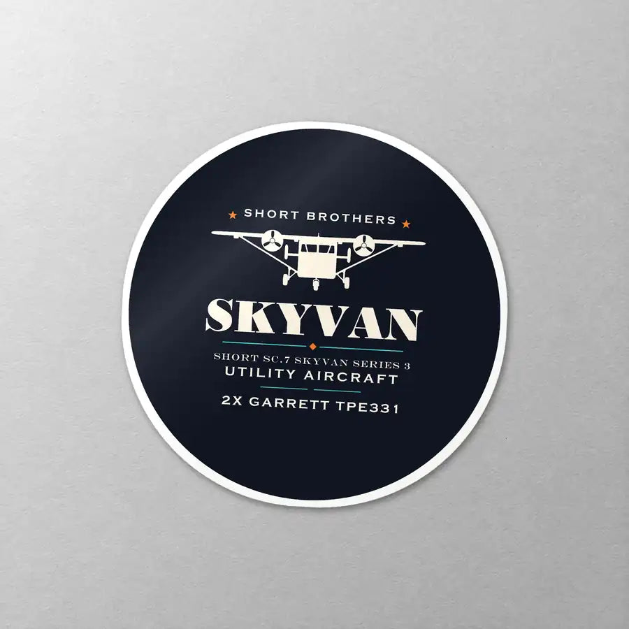 Short SC.7 Skyvan Series 3 - Heritage - Circle Sticker - Close-up