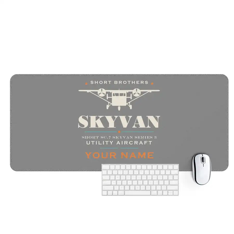 Short SC.7 Skyvan Series 3 - Heritage + Name - Desk Mat - Gray