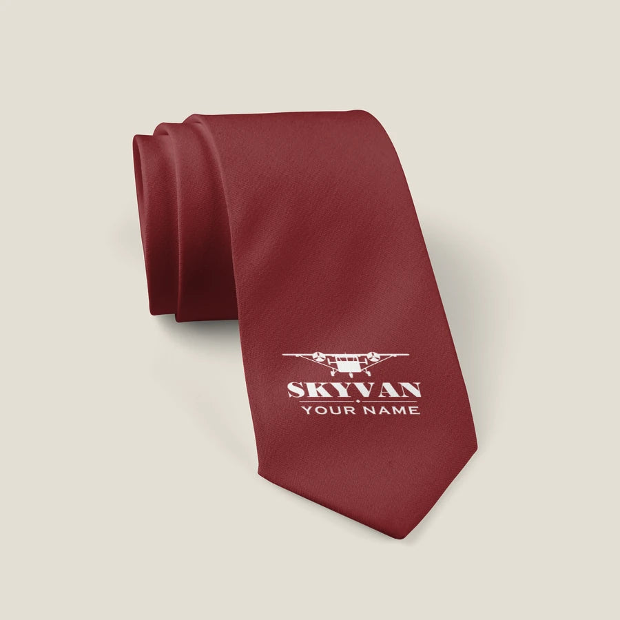 Short SC.7 Skyvan Series 3 - Heritage + Name - Tie - Dark Red