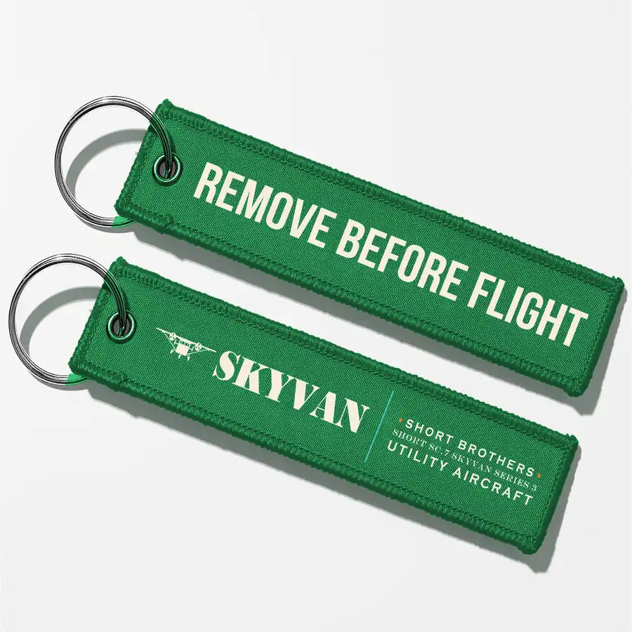 Short SC.7 Skyvan Series 3 Aviator Key Chains - Green - Heritage - Remove Before Flight