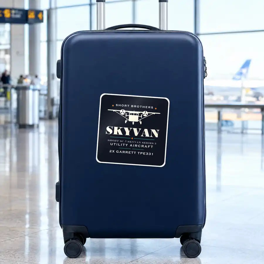 Short SC.7 Skyvan Series 3 - Heritage - Square Sticker - Suitcase