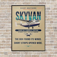Thumbnail for Short SC.7 Skyvan Series 3 - Original - Canvas Framed - Beige