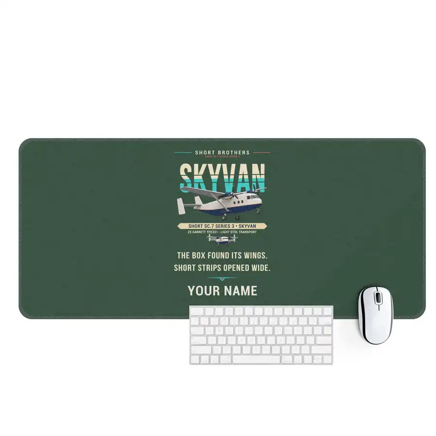 Short SC.7 Skyvan Series 3 - Original + Name - Desk Mat - Dark Green