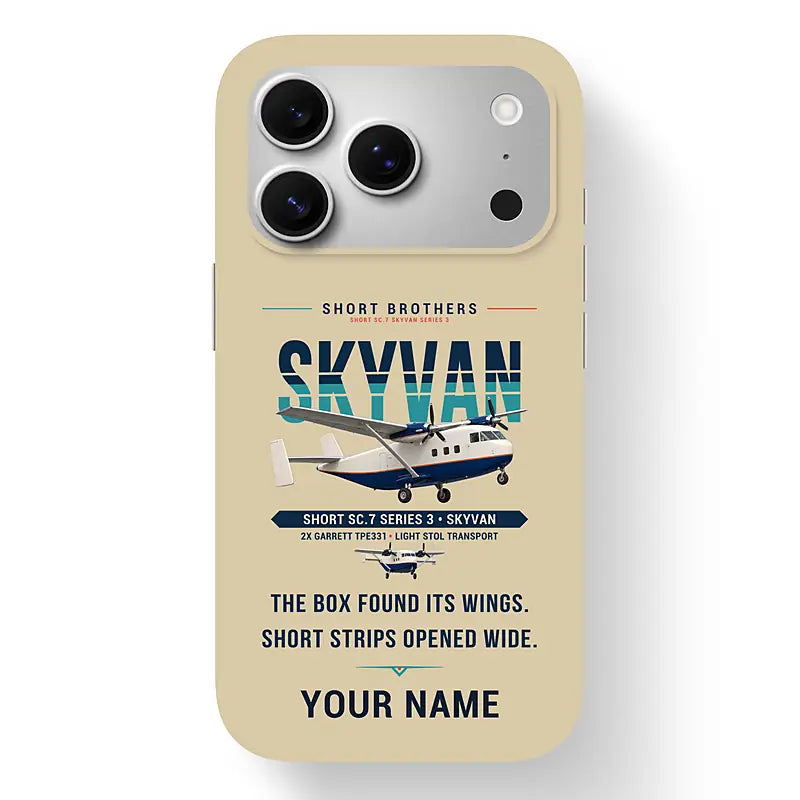 Short SC.7 Skyvan Series 3 - Original + Name - MagSafe iPhone 17 Pro - Beige