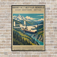 Thumbnail for Short SC.7 Skyvan Series 3 - Poster - Canvas Framed - Beige