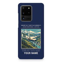 Thumbnail for Short SC.7 Skyvan Series 3 - Poster + Name - Samsung Case - Navy Blue