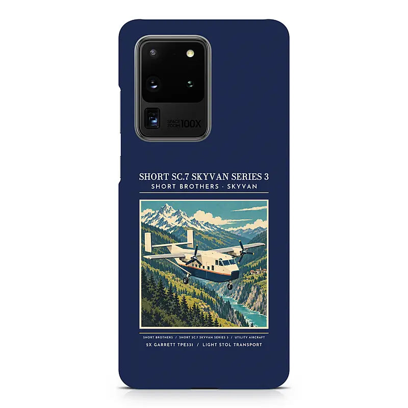 Short SC.7 Skyvan Series 3 - Poster - Samsung Case - Navy Blue