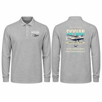Thumbnail for Short SC.7 Skyvan Series 3 Premium Polo T-Shirts - Original - Long Sleeve - Gray