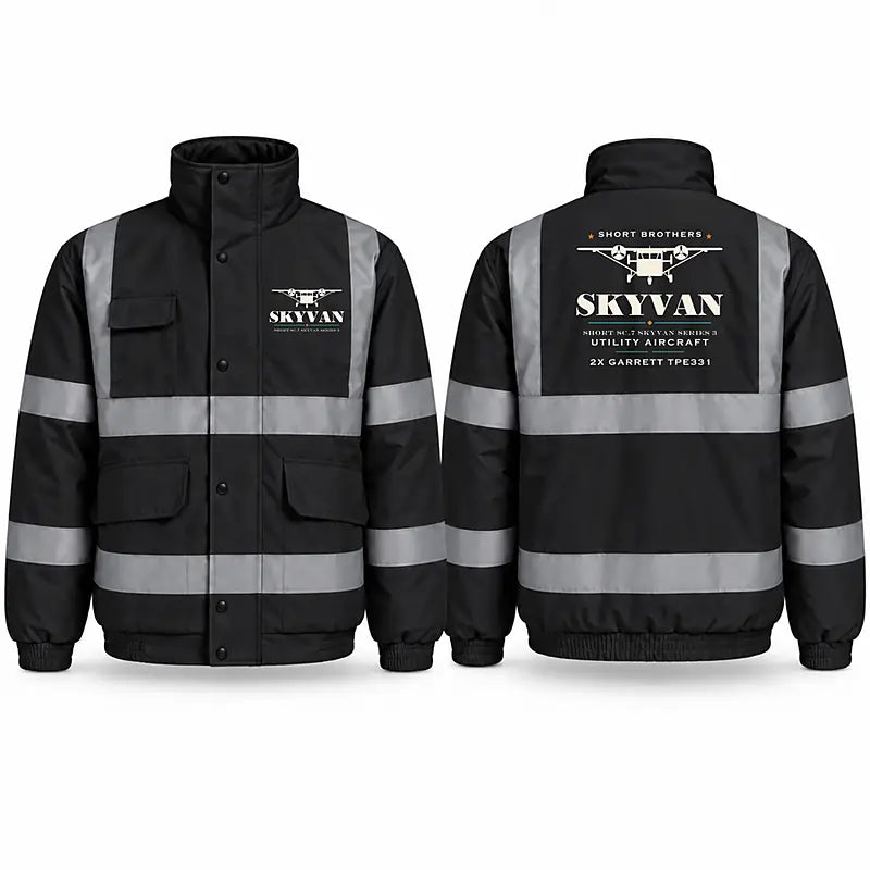Short SC.7 Skyvan Series 3 Reflective Winter Jackets - Heritage - Black