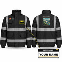 Thumbnail for Short SC.7 Skyvan Series 3 Reflective Winter Jackets - Poster + Name - Black