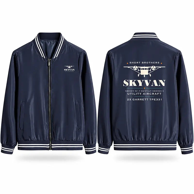 Short SC.7 Skyvan Series 3 Stylish Jackets - Baseball Collar - Heritage - Navy Blue