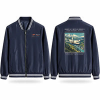 Thumbnail for Short SC.7 Skyvan Series 3 Stylish Jackets - Baseball Collar - Poster - Navy Blue