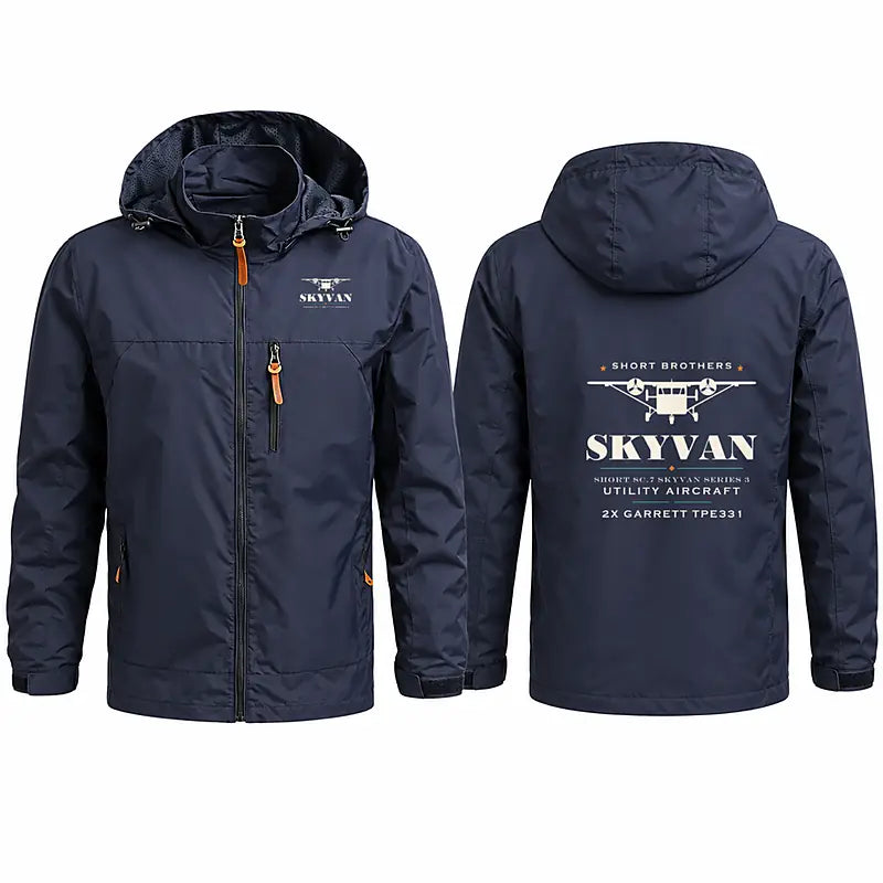 Short SC.7 Skyvan Series 3 Stylish Jackets - Hooded Windbreaker - Heritage - Navy Blue