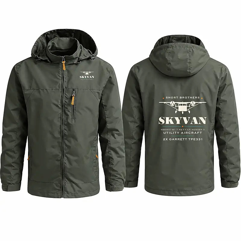 Short SC.7 Skyvan Series 3 Stylish Jackets - Hooded Windbreaker - Heritage - Olive Green