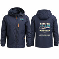 Thumbnail for Short SC.7 Skyvan Series 3 Stylish Jackets - Hooded Windbreaker - Original - Navy Blue