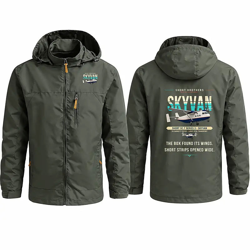 Short SC.7 Skyvan Series 3 Stylish Jackets - Hooded Windbreaker - Original - Olive Green