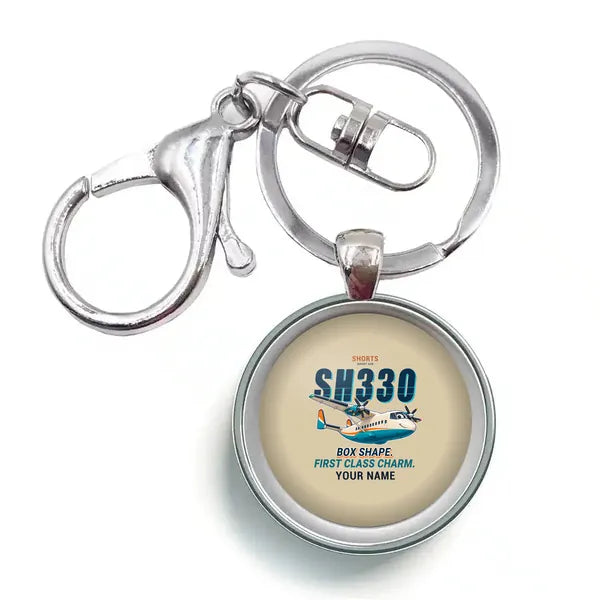 Shorts 330-200 - Cartoon + Name - Circle Key Chain - Beige