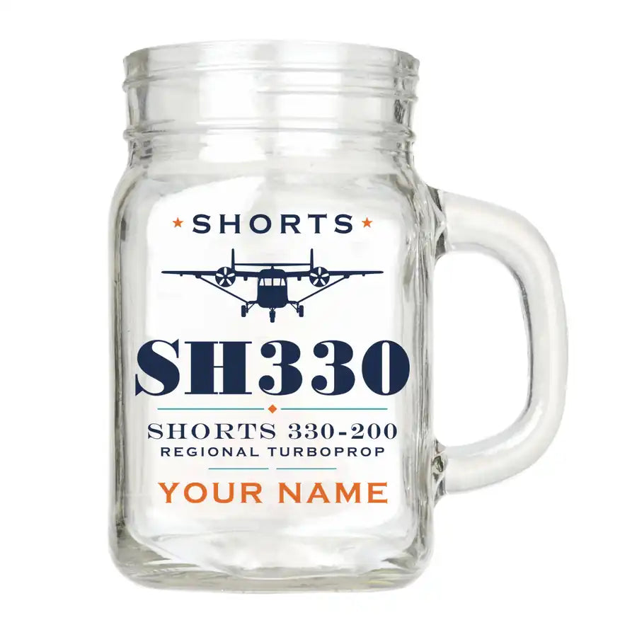 Shorts 330-200 - Heritage + Name - Cocktail Glass (Mason Jar)