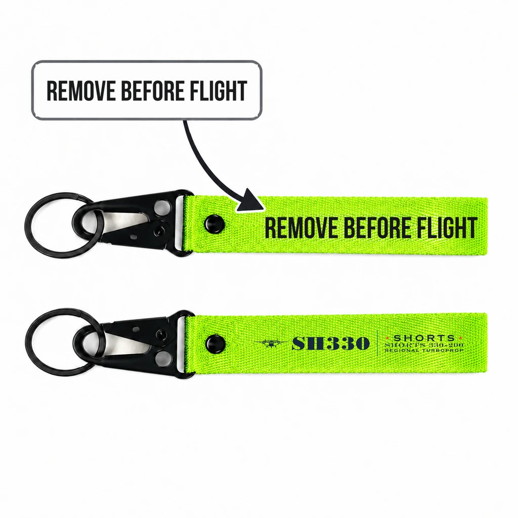 Shorts 330-200 Hawk-Shaped Key Chains - Light Green - Heritage - Remove Before Flight