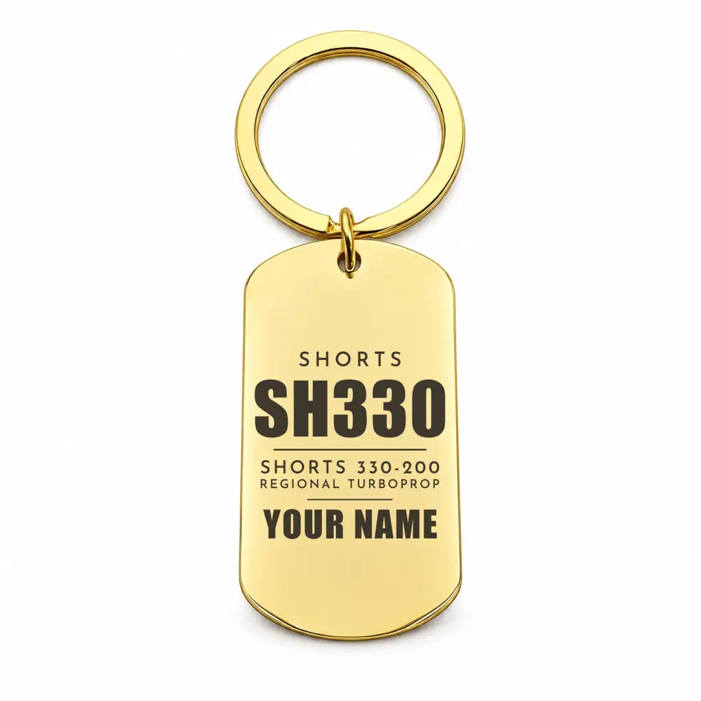 Shorts 330-200 - Key Chain - Tag + Name - Gold