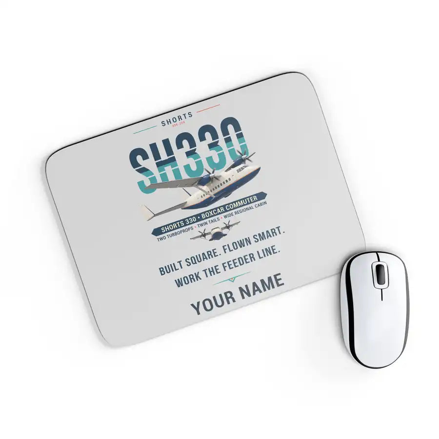 Shorts 330-200 - Original + Name - Mouse Pad - Light Gray