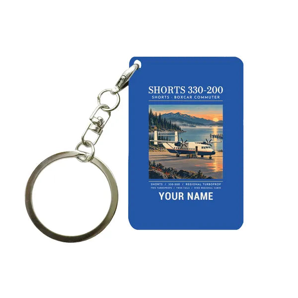 Shorts 330-200 - Poster + Name - Key Chain - Blue