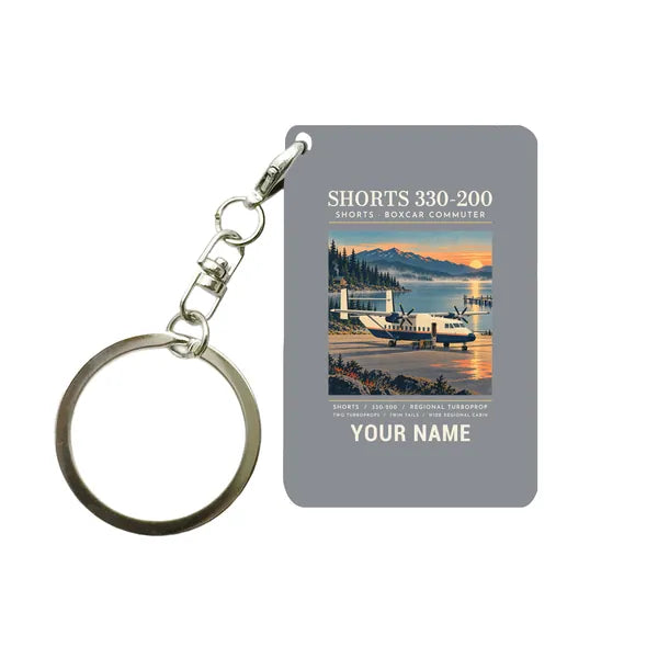 Shorts 330-200 - Poster + Name - Key Chain - Gray