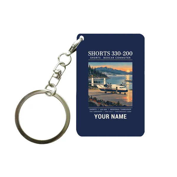 Shorts 330-200 - Poster + Name - Key Chain - Navy Blue