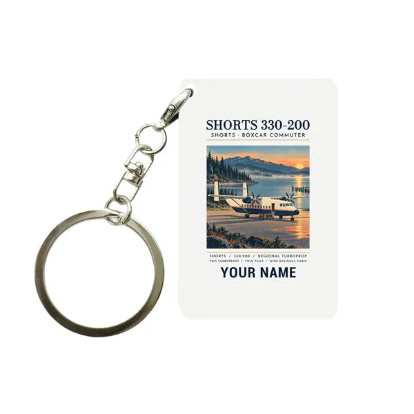 Shorts 330-200 - Poster + Name - Key Chain - White