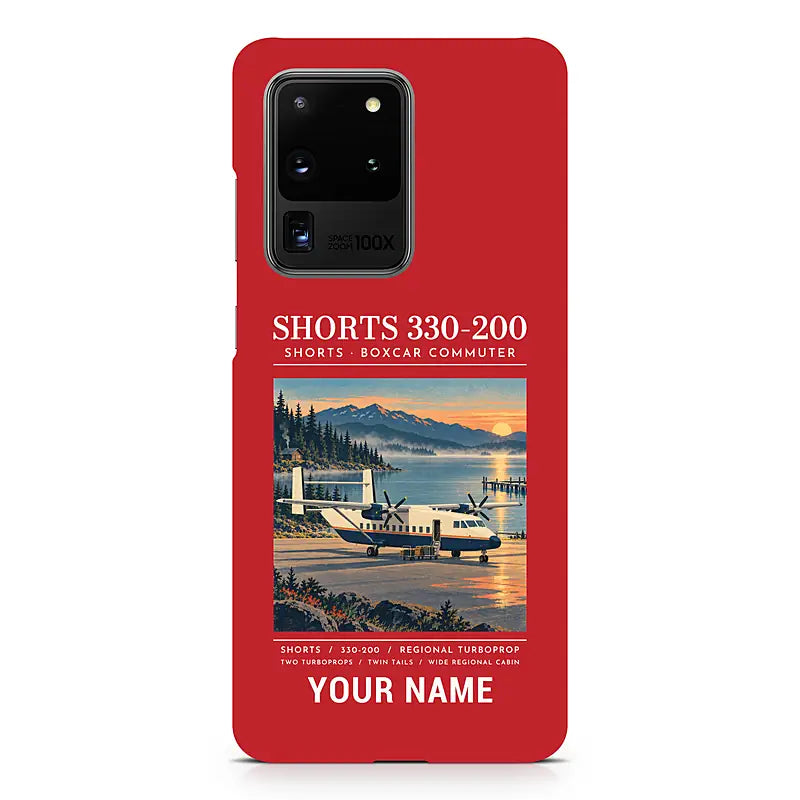 Shorts 330-200 - Poster + Name - Samsung Case - Red