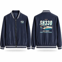 Thumbnail for Shorts 330-200 Stylish Jackets - Baseball Collar - Cartoon - Navy Blue