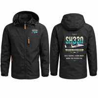 Thumbnail for Shorts 330-200 Stylish Jackets - Hooded Windbreaker - Original - Black