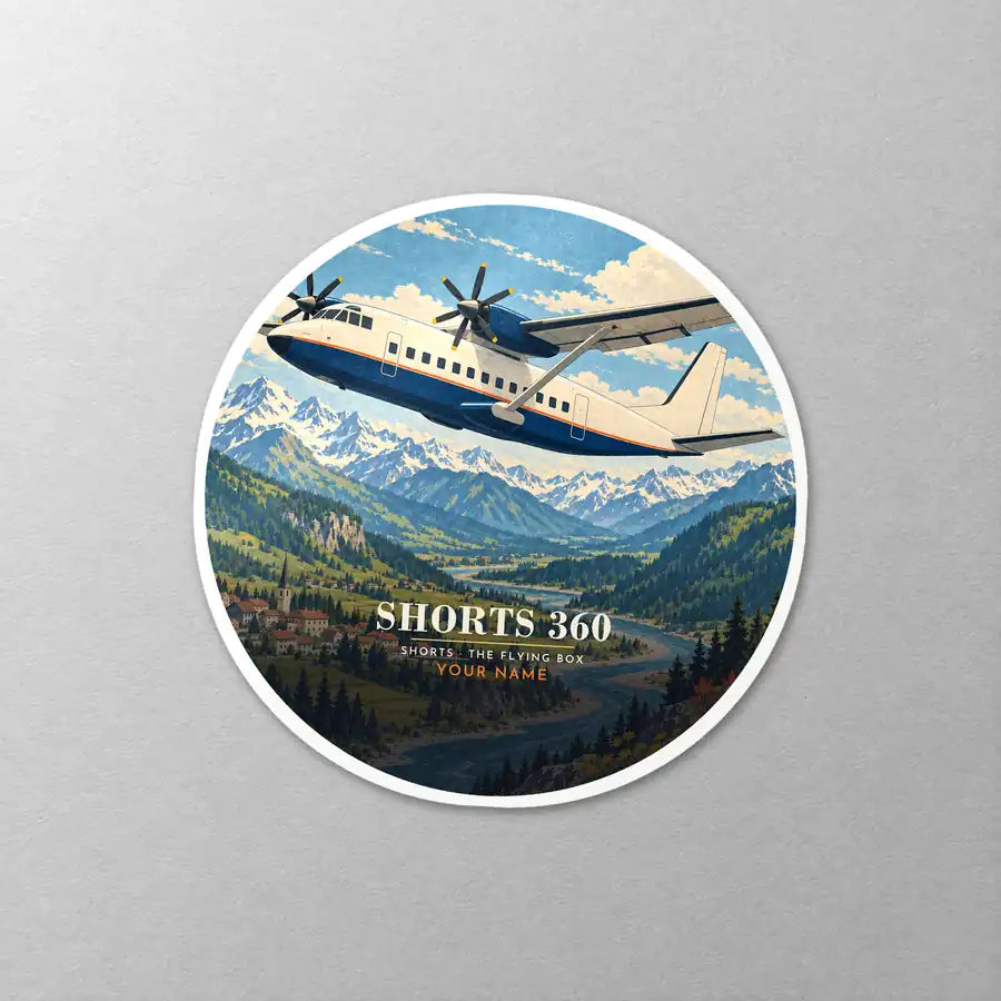Shorts 360-300 - 3D + Name - Circle Sticker - Close-up