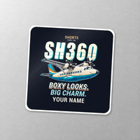 Thumbnail for Shorts 360-300 - Cartoon + Name - Square Sticker - Close-up