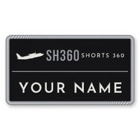 Thumbnail for Shorts 360-300 Patches - Rectangle + Name - Black Silver