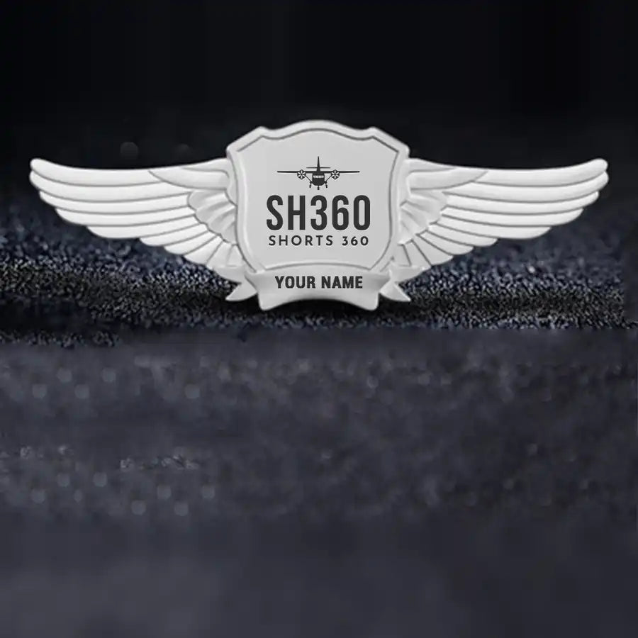 Shorts 360-300 Pilot Wing Badge - Silver + Name