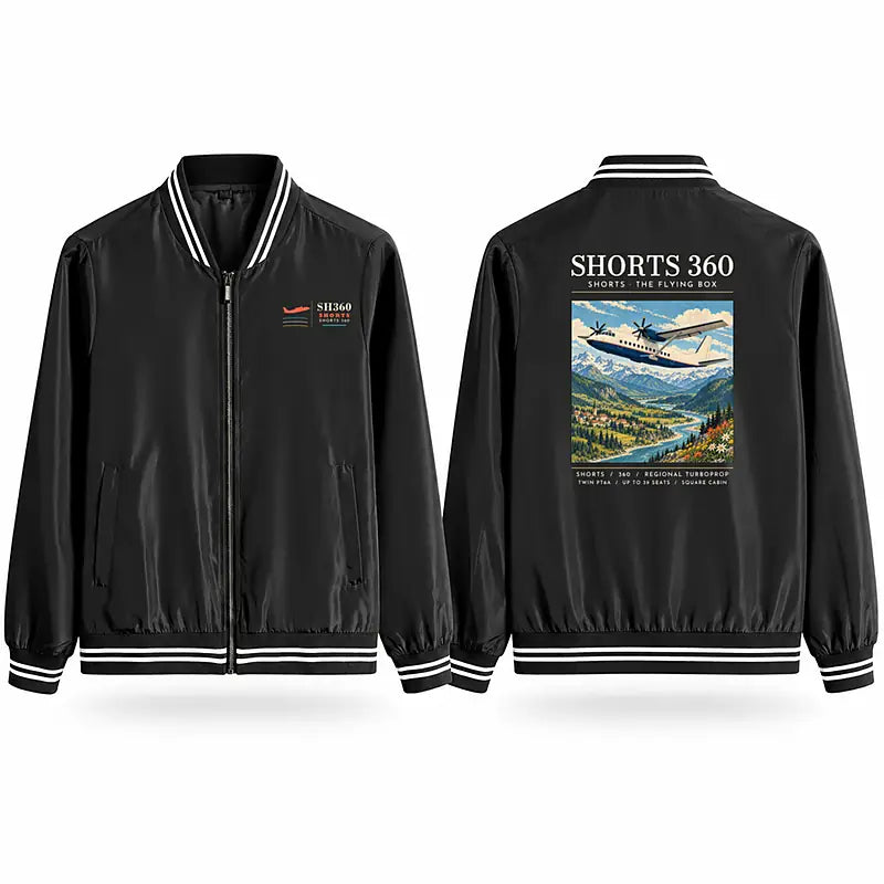 Shorts 360-300 Stylish Jackets - Baseball Collar - Poster - Black