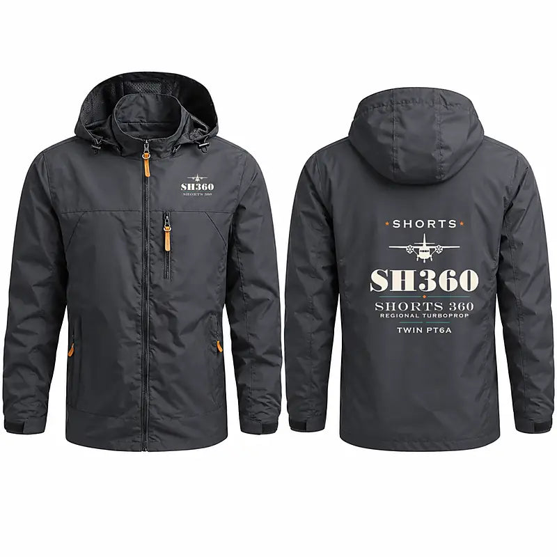 Shorts 360-300 Stylish Jackets - Hooded Windbreaker - Heritage - Charcoal