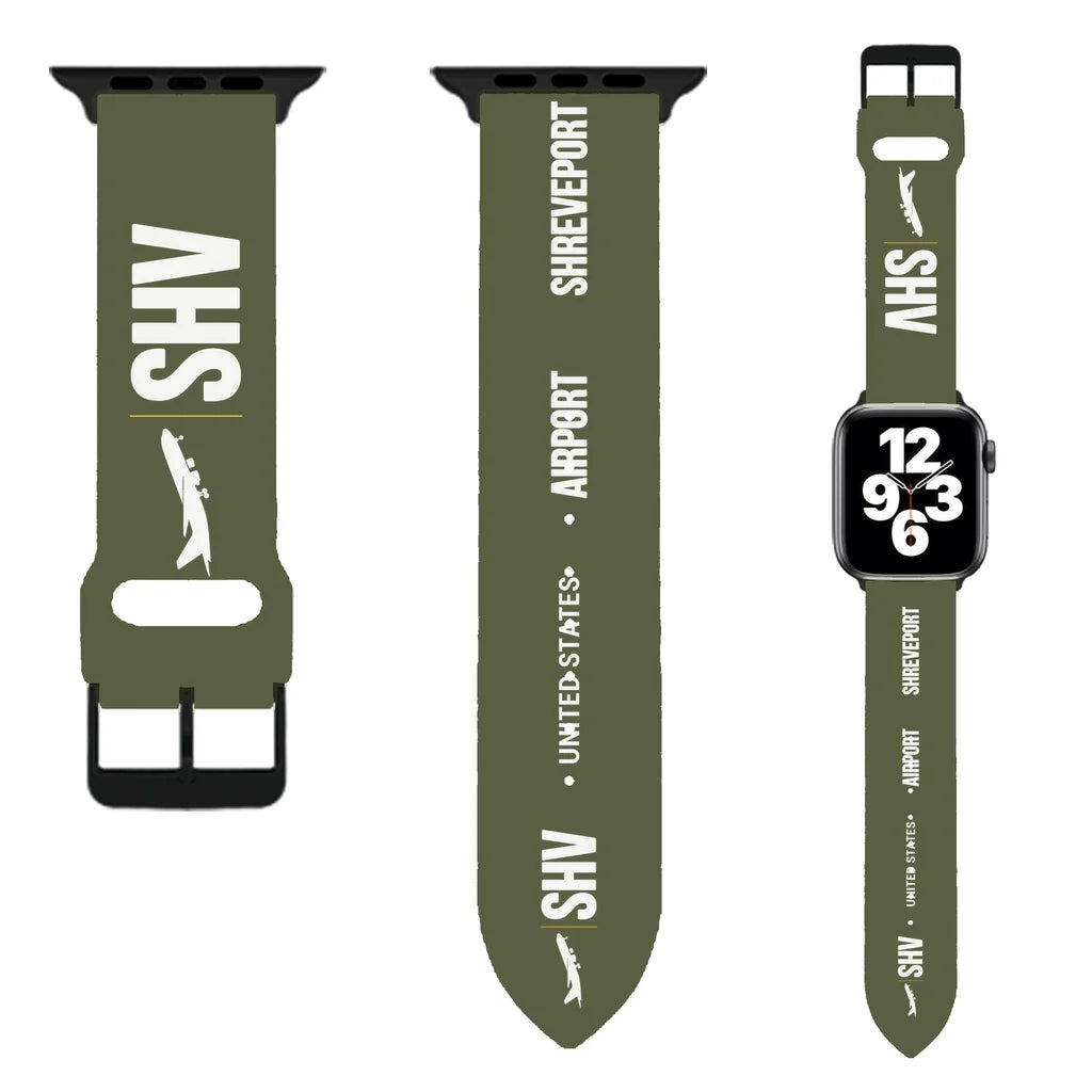 WBV6 | Shreveport Regional Airport SHV | Green Army (Metal Buckle)
