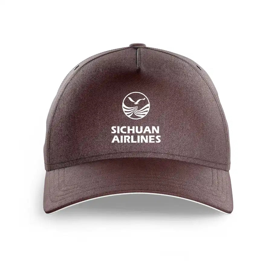 Sichuan Airlines printed hat - brown