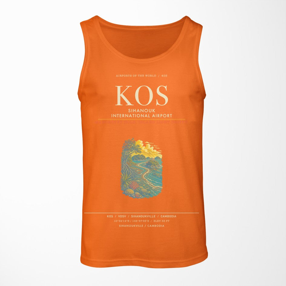 Sihanouk International Airport KOS Tank Top - Orange