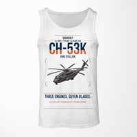 Thumbnail for Sikorsky CH-53K King Stallion design on white tank top