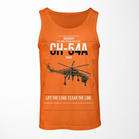 Thumbnail for Sikorsky CH-54A Tarhe design on orange tank top